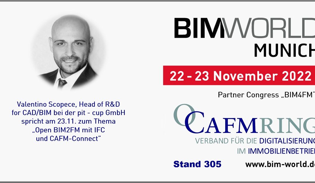 Valentino Scopece spricht auf dem Partnerkongress „BIM4FM“ zum Thema „Open BIM2FM mit IFC und CAFM-Connect”